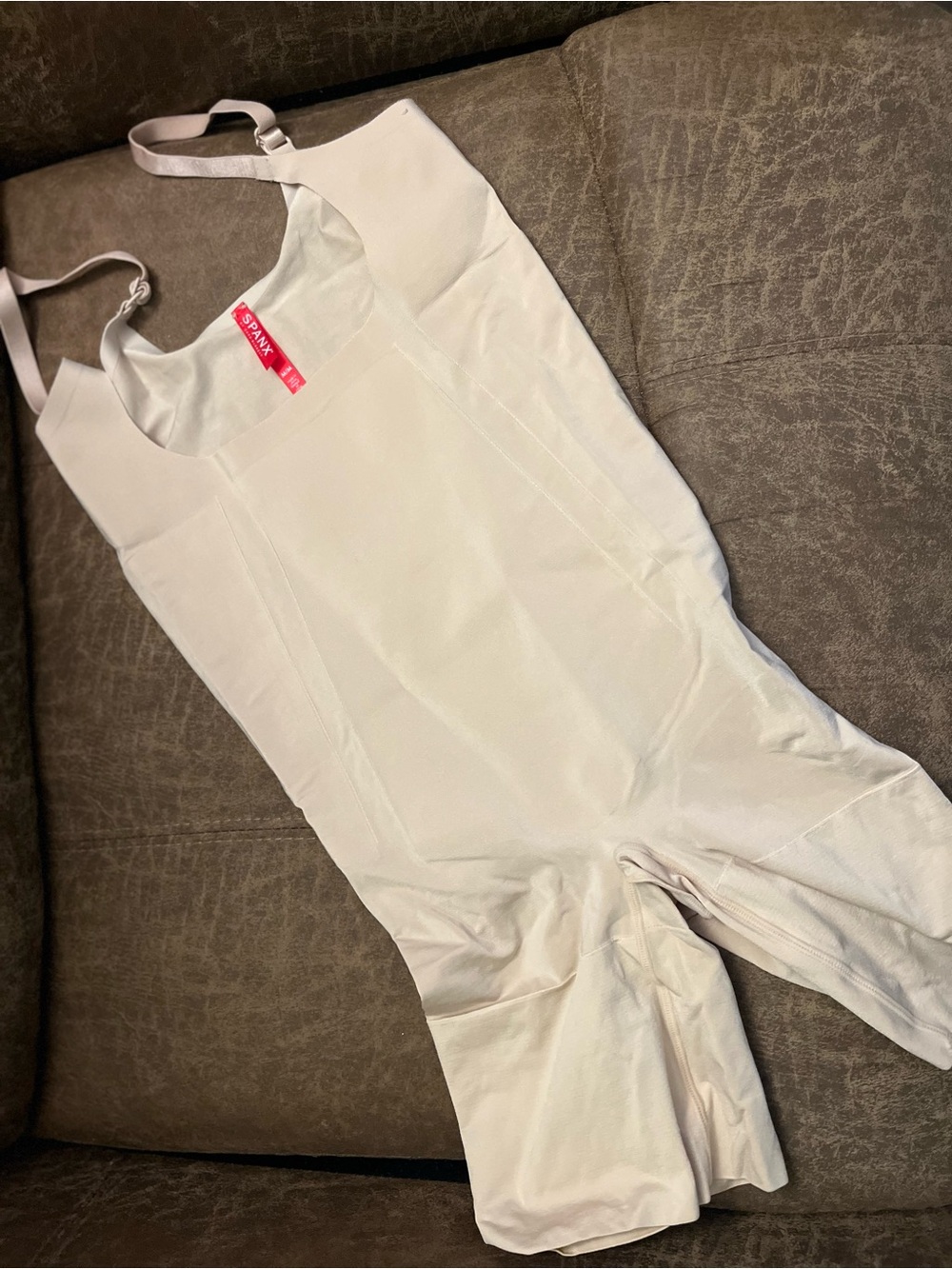 SPANX One-Piece Shaping Romper in Light Beige